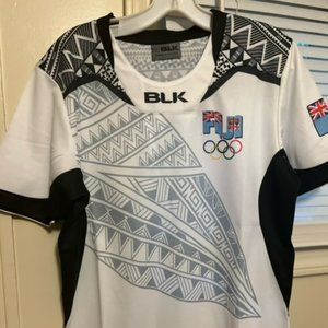 Men's Small Fiji Rugby Jersey-- Olympic Gold Medal edition